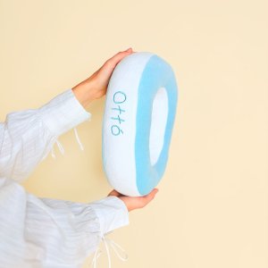 Betűpárna baby plüss anyagból kék/fehér